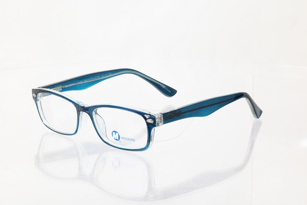 Modern Care Navy/Crystal 46-15-135mm Eyeglass FRAMES ONLY - NEW/WITHOUT TAGS